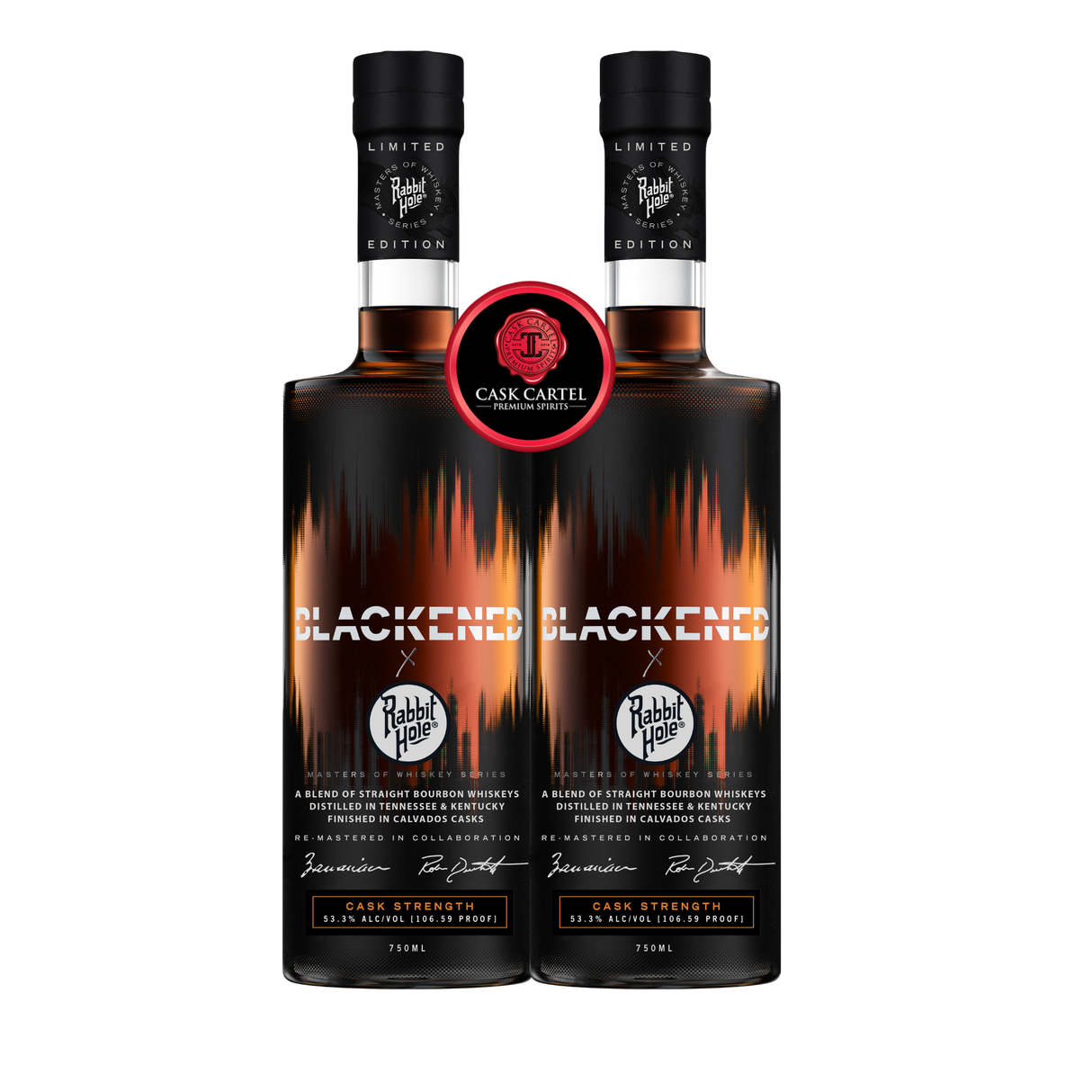 BLACKENED™ X RABBIT HOLE | CASK STRENGTH | 2023 Limited Release | (Two) Bottle Bundle at CaskCartel.com