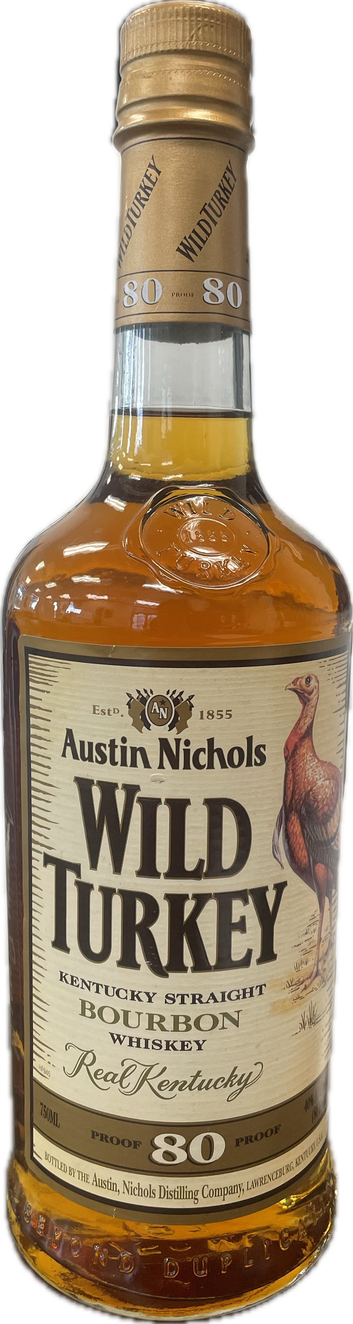 Wild Turkey 80 Proof Kentucky Straight Bourbon Whiskey | 2009 Edition | Signed By  Master Distillers Jimmy Russell