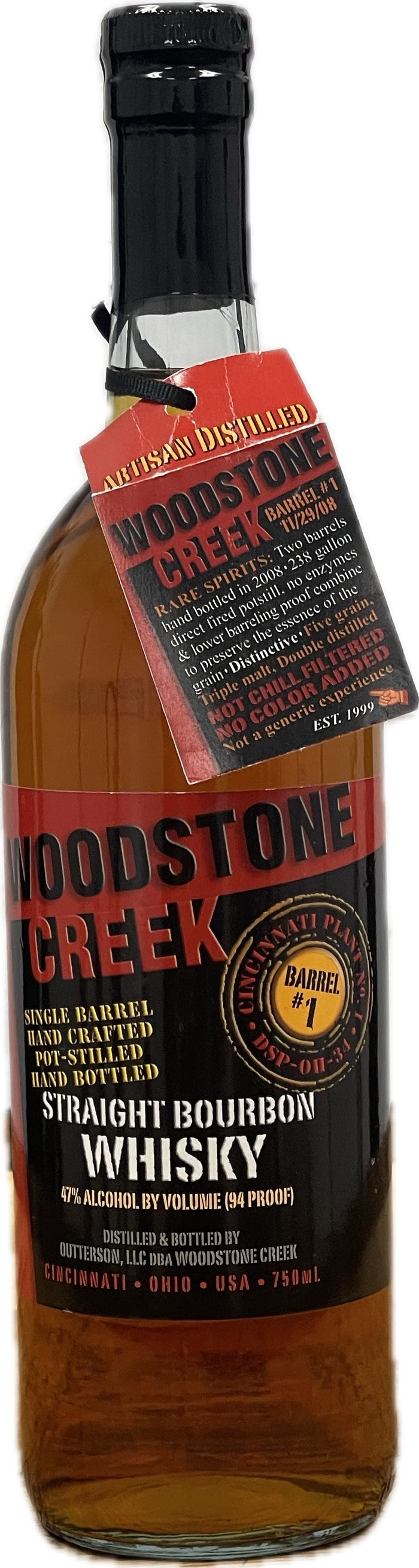 Woodstone Creek Straight Bourbon Barrel #1 Whiskey