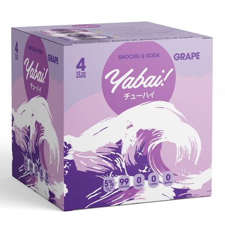 Yabai! Grape Shochu and Soda | (4)*355ML at CaskCartel.com