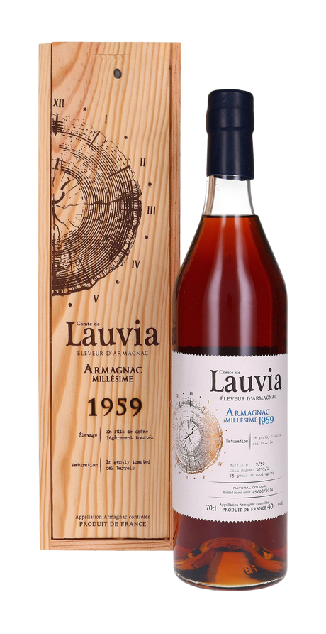 1959 Comte de Lauvia Vintage 55 Year Old Armagnac | 700ML at CaskCartel.com