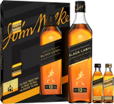 Johnnie Walker Black Label Gift Set With 2 50ml Extra Bottles at CaskCartel.com