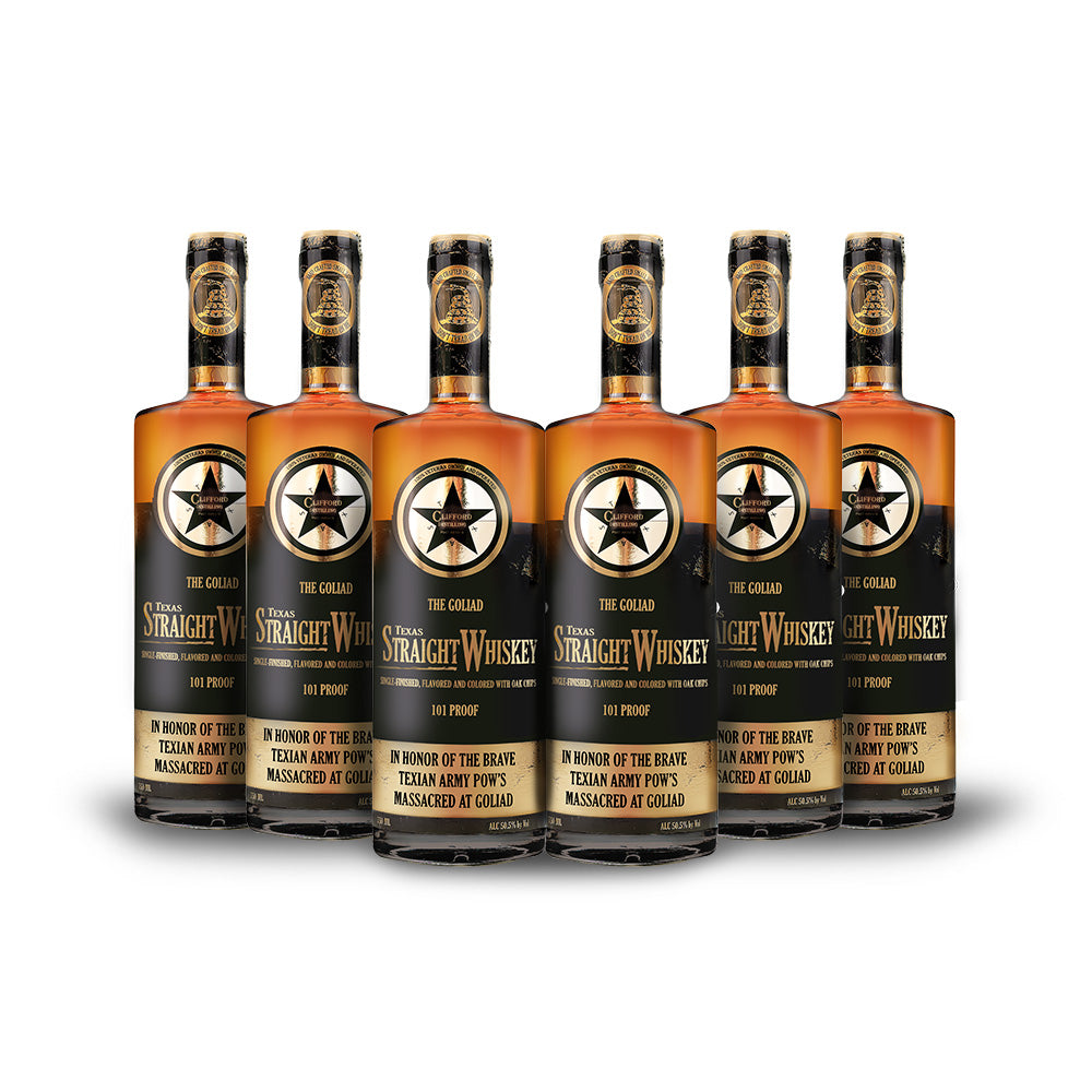 Clifford Distilling | The Goliad: Texas Straight Whiskey (6) BOTTLE BUNDLE at CaskCartel.com