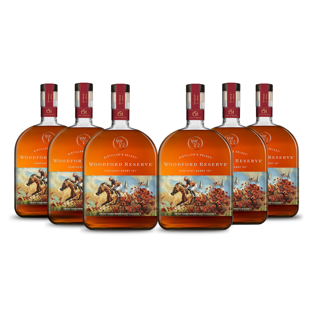 Woodford Reserve 2025 Kentucky Derby 151st Edition | Straight Bourbon Whiskey | SIX BOTTLE BUNDLE