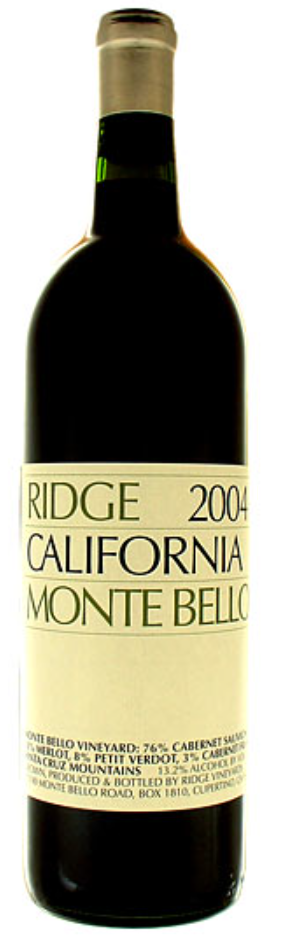 2004 | Ridge Vineyards | Monte Bello Cabernet Sauvignon