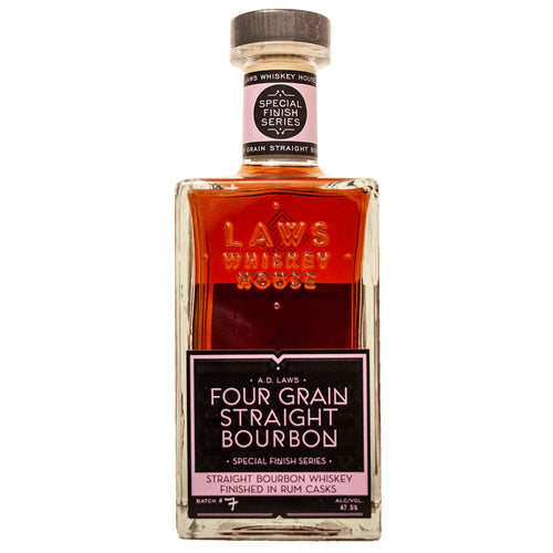 A.D. Laws Four Grain Finished in Rum Casks Straight Bourbon Whiskey