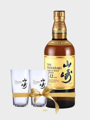 Suntory Yamazaki 12 Year Old Gift Set (No Box + 2 Glasses) Whisky - CaskCartel.com