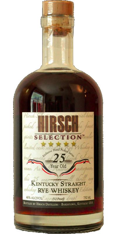 Hirsch Selection 25 Year Old Kentucky Straight Rye Whiskey