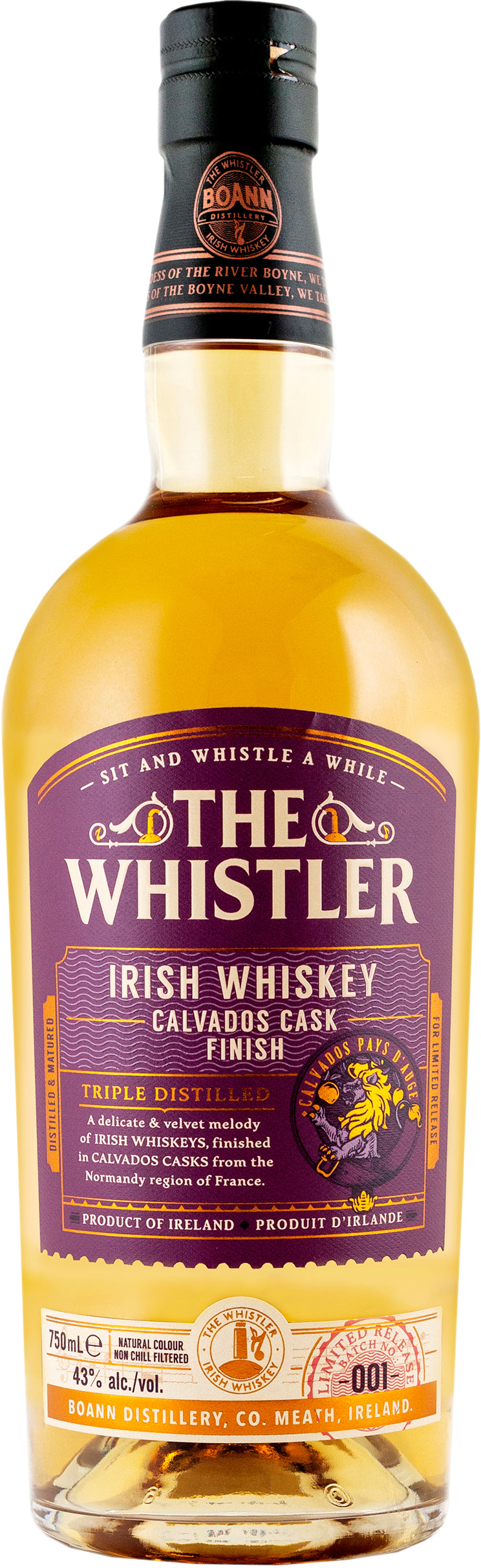 The Whistler Calvados Cask FInished Irish Single Malt Whiskey at CaskCartel.com