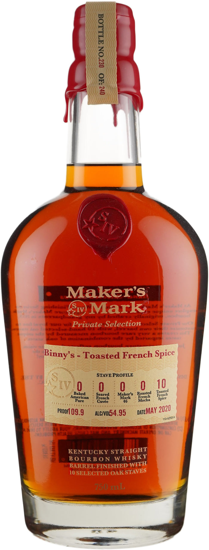 Maker's Mark Private Select Toasted French Spice Single Stave Barrel # 8471 Bourbon Whisky