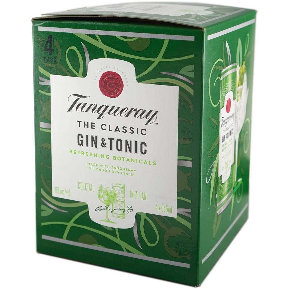 Tanqueray The Classic Gin & Tonic Cocktail | 4*355ML at CaskCartel.com