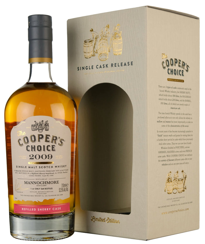 Mannochmore Cooper's Choice Single Cask #1446 2009 12 Year Old Whisky | 700ML