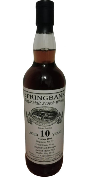 Springbank 2000 Private Bottling 10 Year Old Single Malt Scotch Whisky at CaskCartel.com