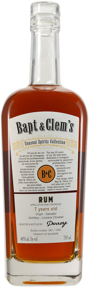 Bapt & Clem's 7 Year Old Licera Cihuatan Finished in Sauternes Cask El Salvador Rum at CaskCartel.com