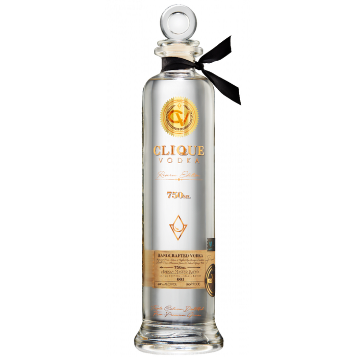 Clique Reserve Edition Artisan Master Blend Limited Edition Small Batch 001 Handcrafted Vodka