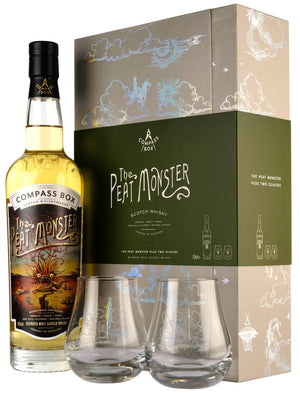 Compass Box The Peat Monster Gift Pack with 2x Glasses Whisky at CaskCartel.com