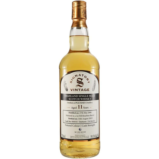 Signatory Pulteney 11 Year Old Winebow Chicago Selection 2008 Scotch Whisky at CaskCartel.com