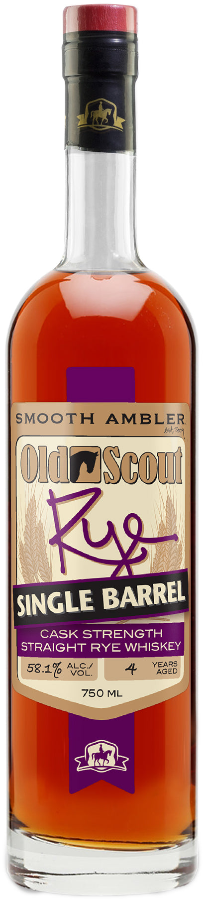 Smooth Ambler Old Scout Cask Strength Straight Rye 116.4 Proof Whiskey