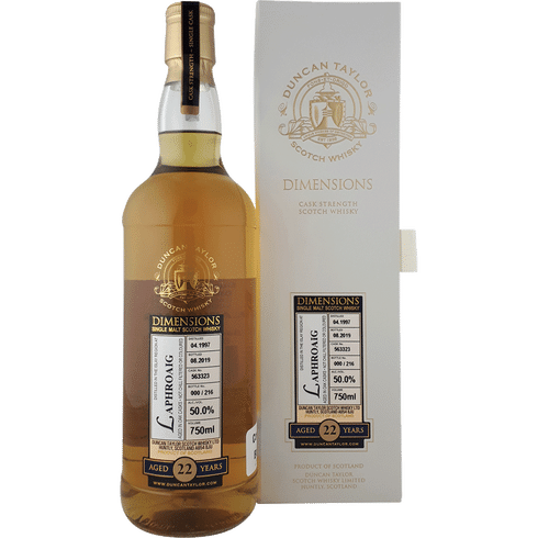 Dimensions Laphroaig 22 Year Single Malt Scotch Whisky at CaskCartel.com