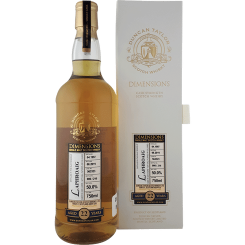 Dimensions Laphroaig 22 Year Single Malt Scotch Whisky