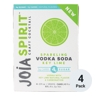 Joia Sparkling Soda Key Lime Vodka Cocktail 4 Pack | 355ML at CaskCartel.com