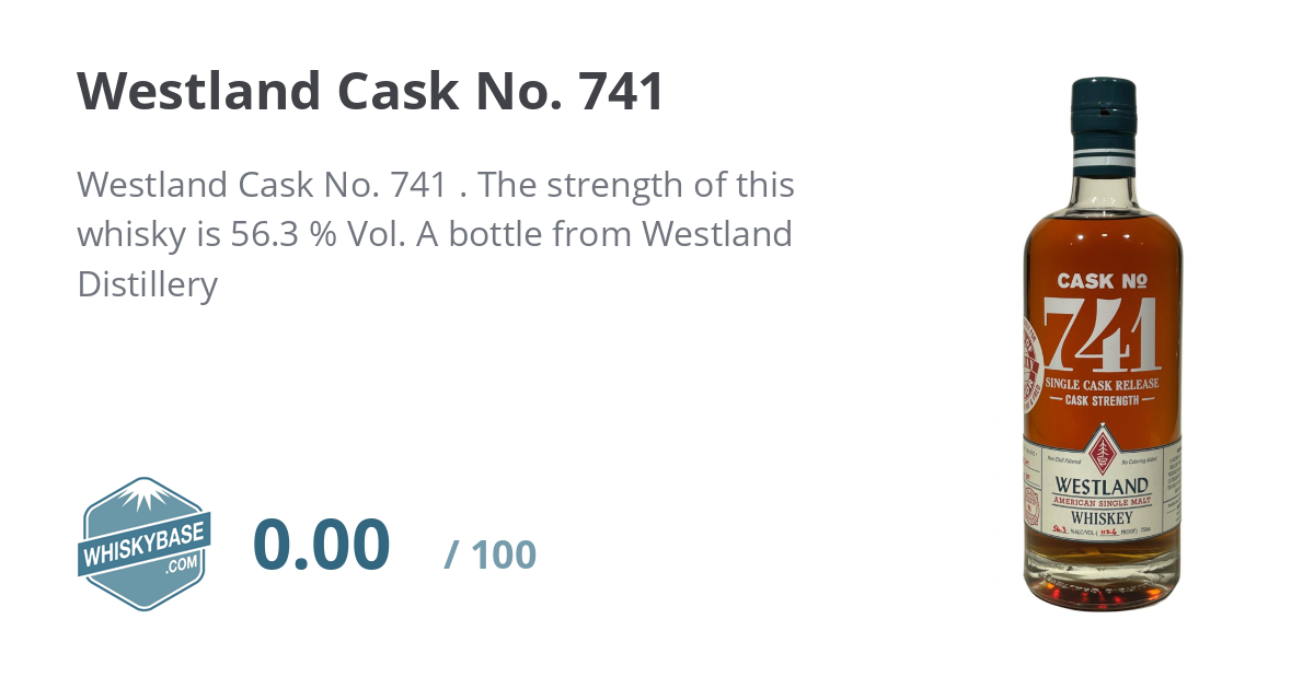 Westland American Cask No 741  Single Malt Whiskey at CaskCartel.com