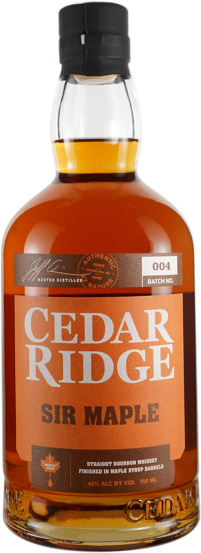 Cedar Ridge Sir Maple Maple Cask Iowa Bourbon Whiskey
