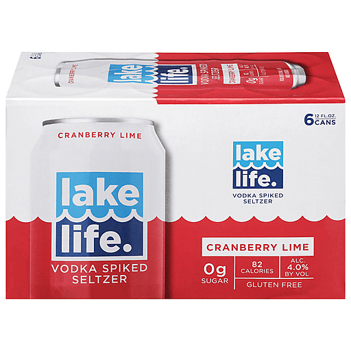 Lake Life Cranberry Lime Vodka Spiked Seltzer Cocktail | 6x236ML at CaskCartel.com