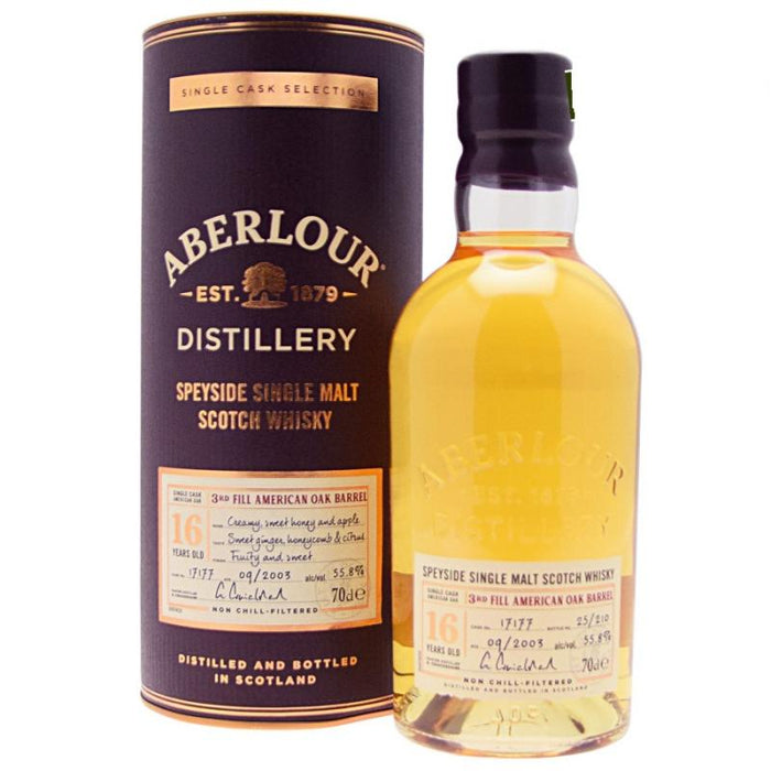 Aberlour 16 Year Old 3rd Fill American Oak Barrel Scotch Whisky | 700ML