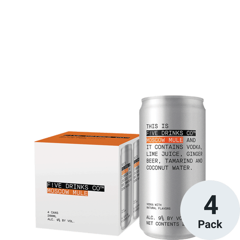 Five Drinks Moscow Mule Ready To Drink Cocktail at CaskCartel.com