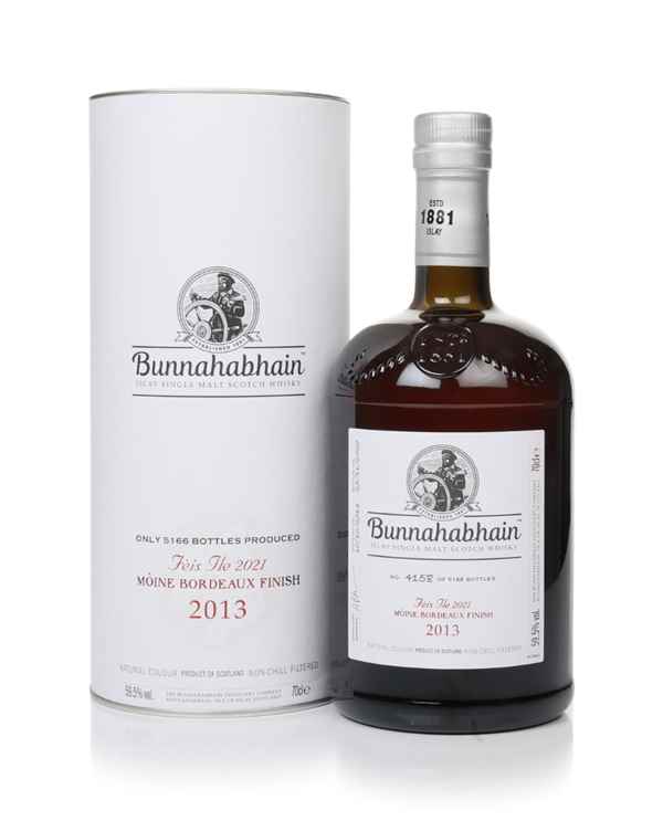 Bunnahabhain 8 Year Old 2013 Mòine Bordeaux Finish - Fèis Ìle 2021 | 700ML at CaskCartel.com