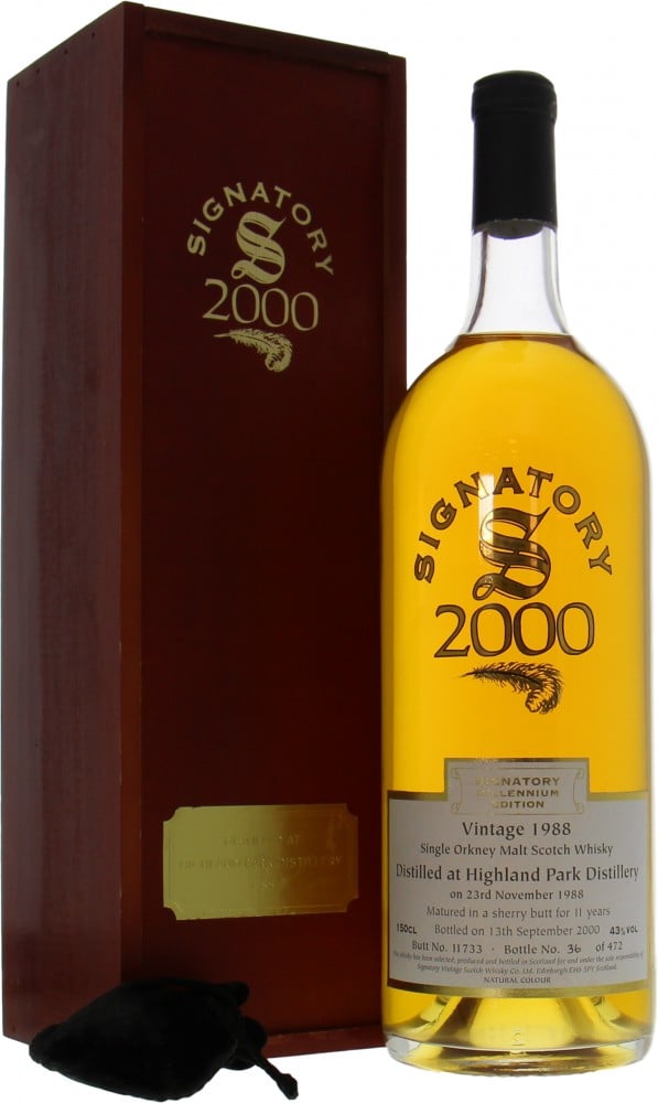 Highland Park 11 Year Old (D.1988, B.1999) Millenium Edition Signatory Vintage Scotch Whisky | 1.5L at CaskCartel.com