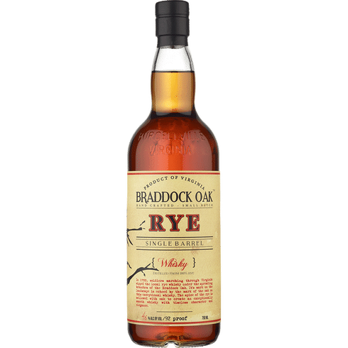 Braddock Oak Single Barrel Rye Whiskey
