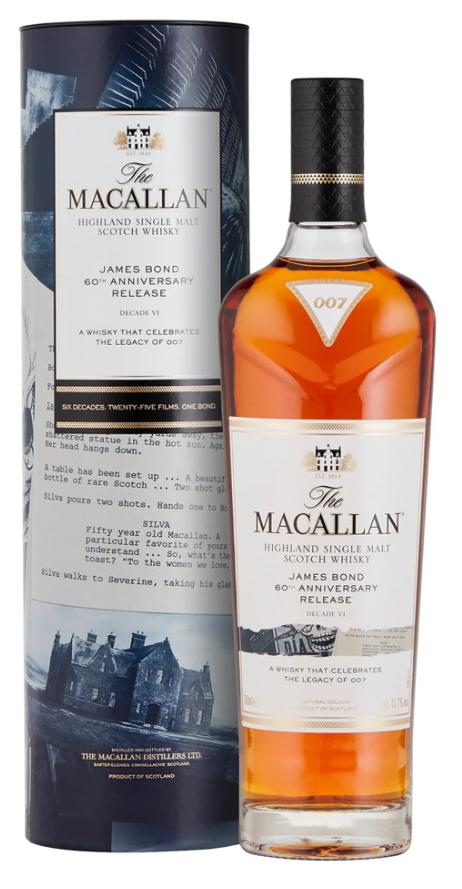 Macallan James Bond 60th Anniversary Release Decade VI Scotch Whisky