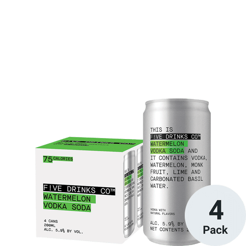 Five Drinks Watermelon Soda Vodka Cocktail at CaskCartel.com