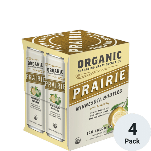 Prairie Organic Sparkling Minnesota Bootleg Craft Cocktail 4 Pack | 355ML at CaskCartel.com