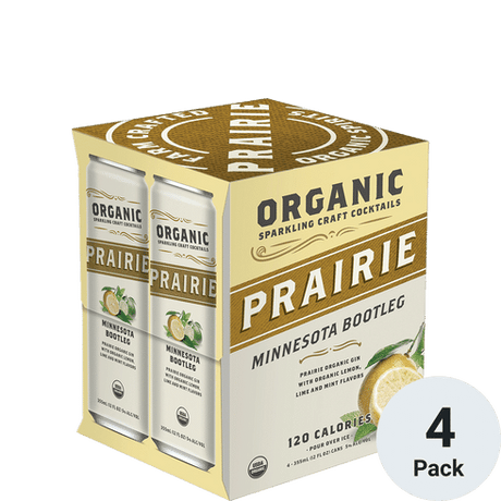 Prairie Organic Sparkling Minnesota Bootleg Craft Cocktail 4 Pack | 355ML at CaskCartel.com