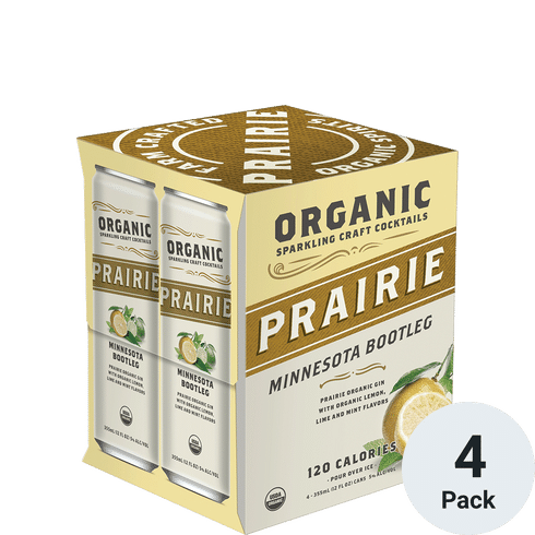 Prairie Organic Sparkling Minnesota Bootleg Craft Cocktail 4 Pack | 355ML