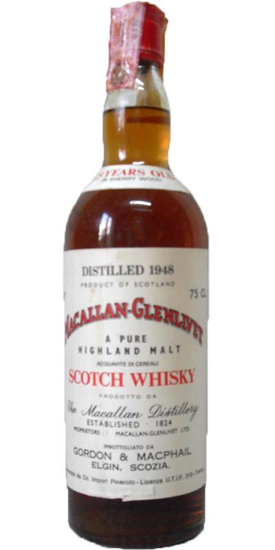 Macallan-Glenlivet 25 Year Old (Distilled 1948) Scotch Whisky