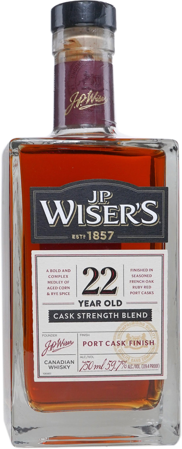 J.P. Wiser's 22 Year Old Cask Strength Canadian Whisky