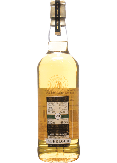 Dimensions Aberlour 29 Year Old Scotch Whisky at CaskCartel.com