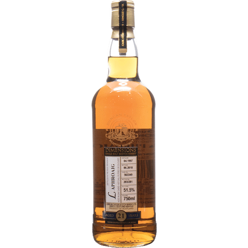 Dimensions Laphroaig 21 Year Single Malt Scotch Whisky