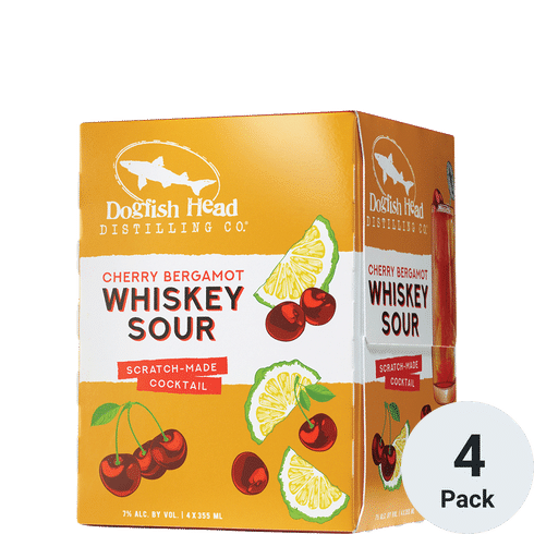 Dogfish Head Cherry Bergamot Whiskey Sour Ready To Drink Cocktail