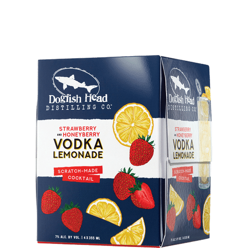 Dogfish Head Strawberry Honey Berry Lemonade Vodka Cocktail | 350ML at CaskCartel.com