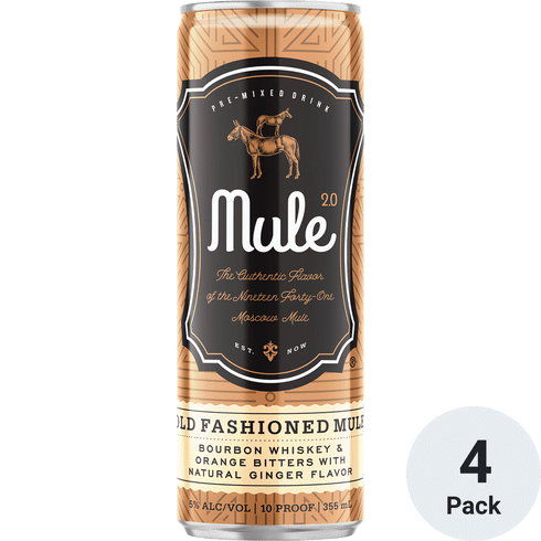 Mule 2.0 Old Fashioned Mule Cocktail 4 Pack | 12OZ