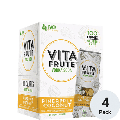 Vita Frute Pineapple Coconut RTD Cocktail | 4pk-12oz Cans at CaskCartel.com