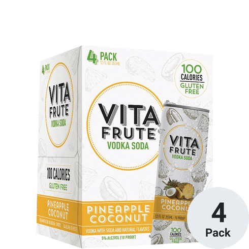 Vita Frute Pineapple Coconut RTD Cocktail | 4pk-12oz Cans