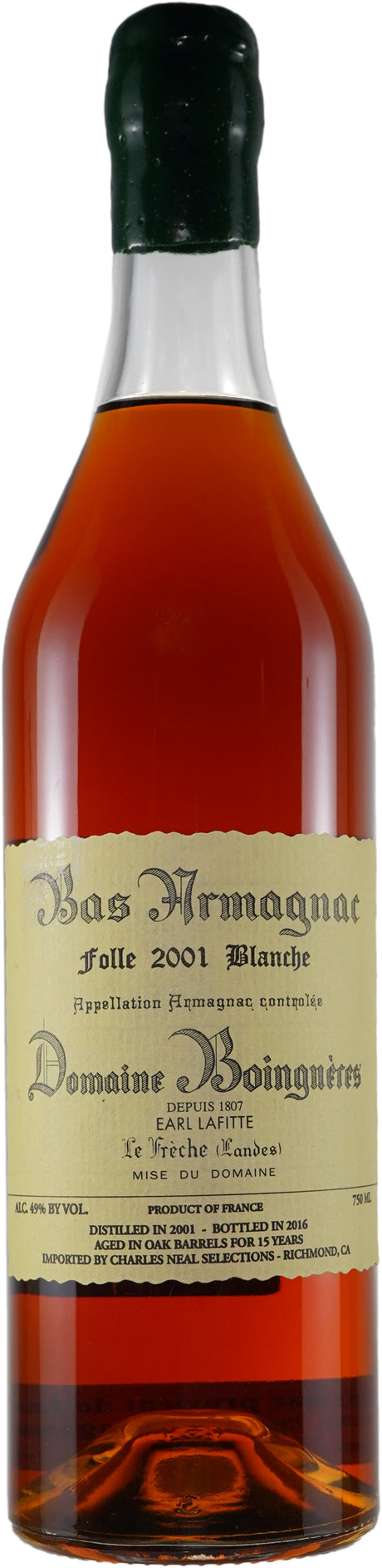 Domaine Boingneres Folle Blanche Vintage Bas 2001 Armagnac at CaskCartel.com