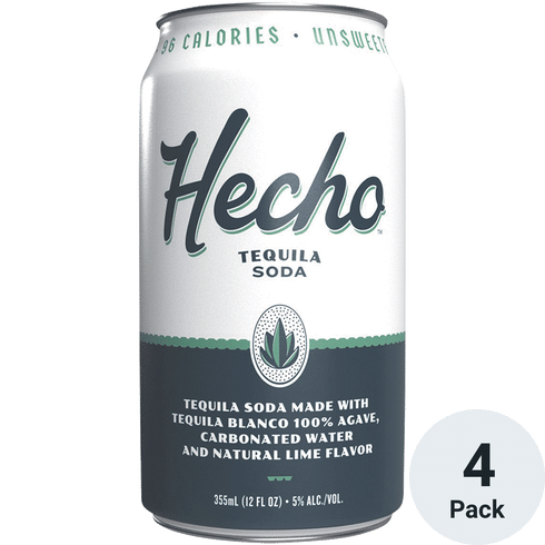 Hecho Soda Tequila Ready To Drink Cocktail 4 PACK | 12OZ