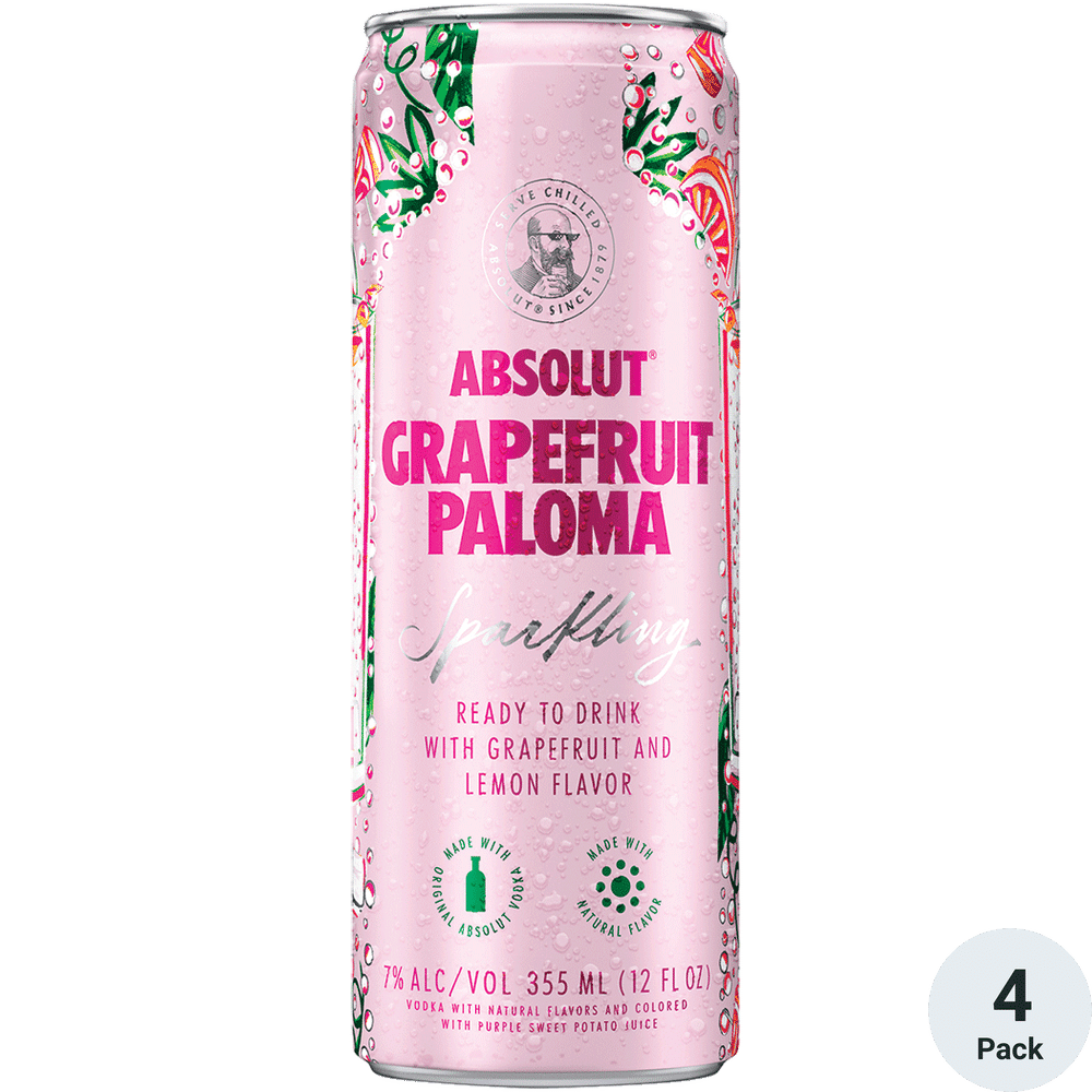 Absolut Grapefruit Paloma | 4pk-12oz Cans at CaskCartel.com